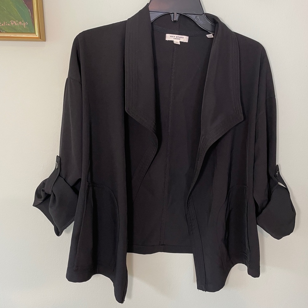 Black Open Front Women's Jacket
